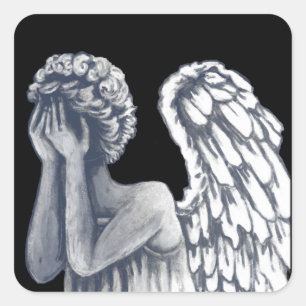 Fallen, Angel Art Products Square Sticker