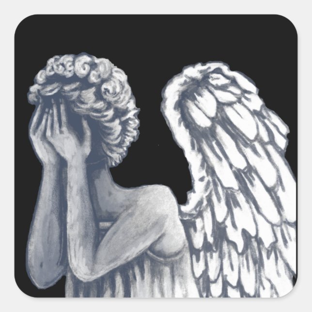 Fallen, Angel Art Products Square Sticker (Front)
