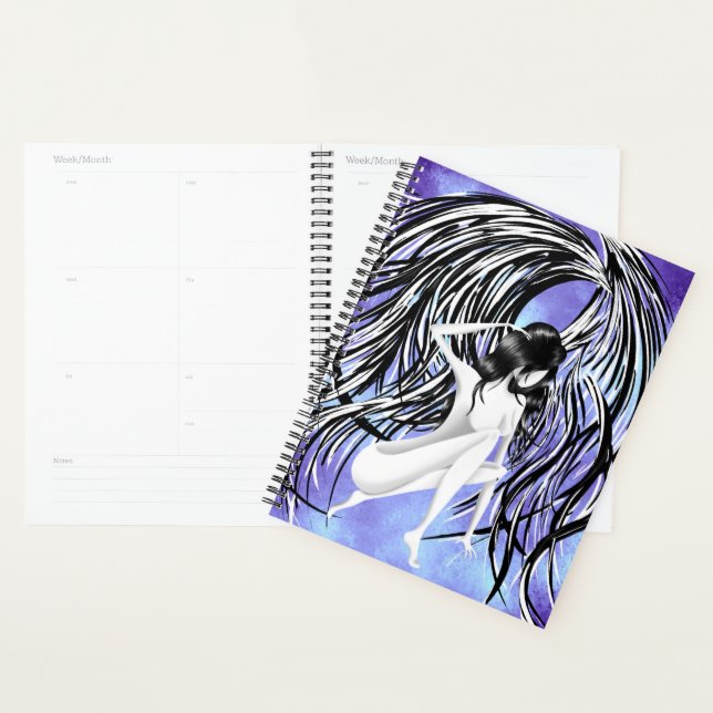Fallen Angel Blue Monochrome  Planner (Display)