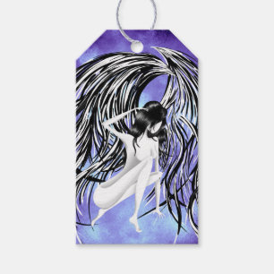 Fallen  Angel Blue Storm Monochrome Gift Tags 