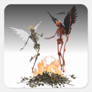Fallen Angel Demon Devil Halloween  Square Sticker