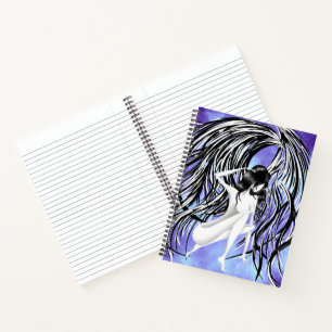Fallen Angel grey blue monochrome Notebook