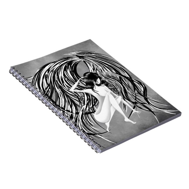 Fallen Angel grey  Notebook (Right Side)