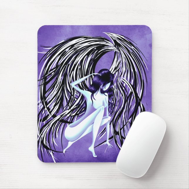 Fallen Angel Midnight Blue  Mouse Mat (With Mouse)