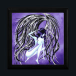 Fallen Angel Midnight  Gift Box<br><div class="desc">Artwork Name: Fallen Angel 
Colour: Midnight 

Beautiful Fallen Angel Keepsake Jewellery Box 
Stunning artwork featuring a fallen angel with a colourful filter,   perfect for a girlfriend,  a daughter,  your wife,  or anyone! especially if they love Angels.  check out my shop for more colours and designs.</div>