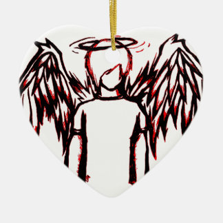 Fallen Angel red Ceramic Tree Decoration