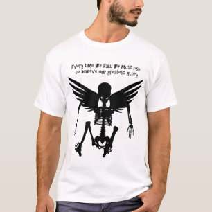 Fallen Angel Skeleton silhouette Quotes Wisdom Art T-Shirt