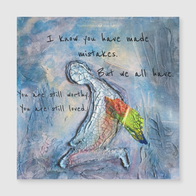 Fallen Angel Surreal Art Comfort Magnetic Card (Front)