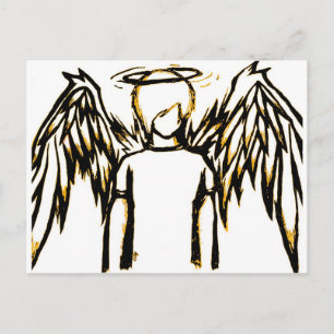 Fallen Angel Yellow Postcard