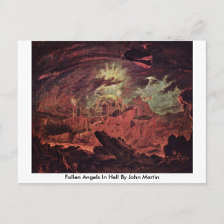Fallen Angels In Hell By John Martin Postcard