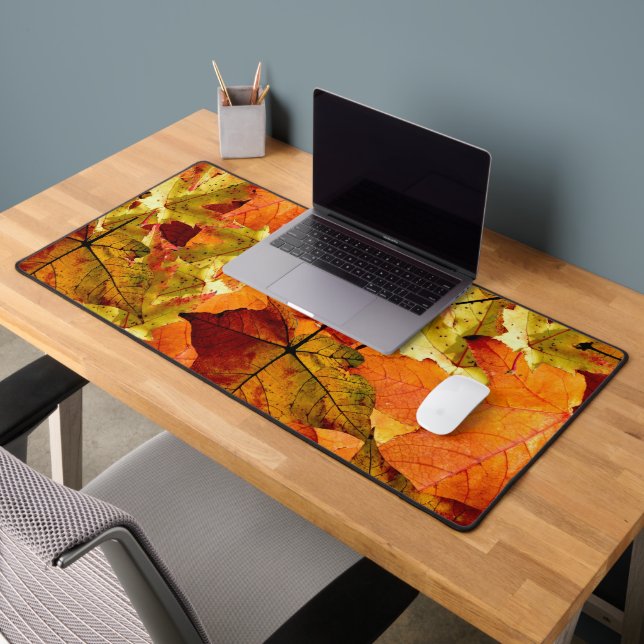 Fallen Autumn Leaves Desk Mat (Office 2)