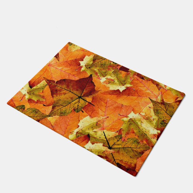 Fallen Autumn Leaves Doormat (Angled)
