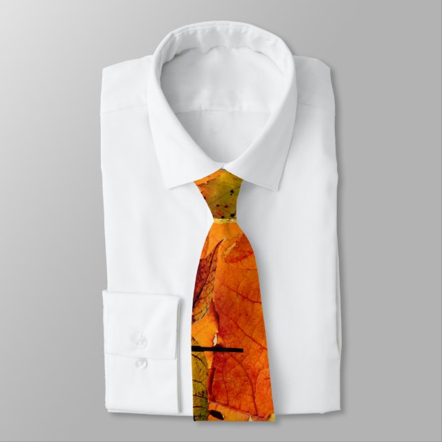 Fallen Autumn Leaves Tie (Tied)