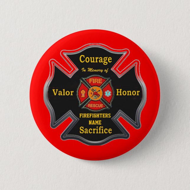 FALLEN BUT FORGOTTEN 6 CM ROUND BADGE (Front)