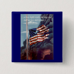 Fallen but Not Forgotten 15 Cm Square Badge