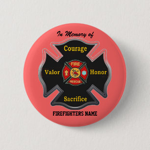 FALLEN BUT NOT FORGOTTEN 6 CM ROUND BADGE