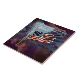Fallen But Not Forgotten Smoke and Torn Flag Tile