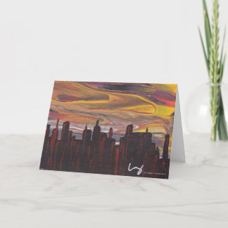 "Fallen City" Happy Birthday Greeting Card