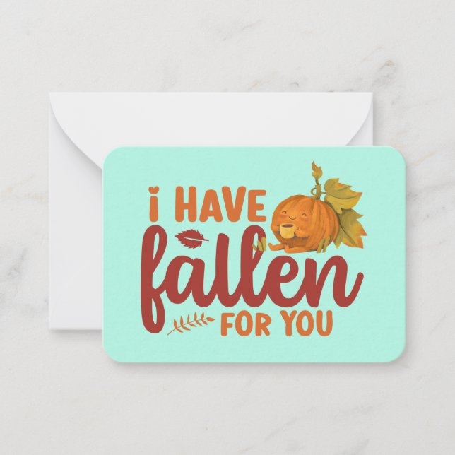 Fallen For You Funny Pun Cute Kids Valentine's Day Card (Front)