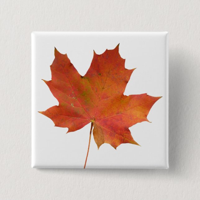 Fallen Leaf 01 15 Cm Square Badge (Front)