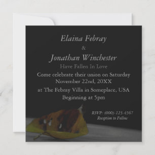 Fallen Leaf Autumn Wedding Invitation