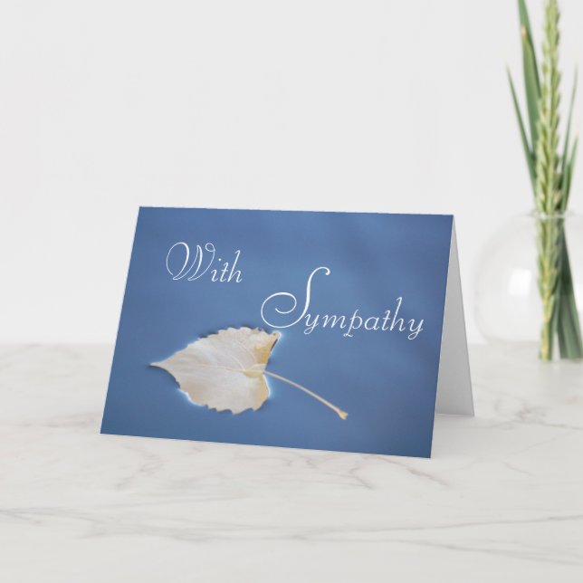 Fallen Leaf Sympathy Greeting Card (Front)