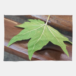 fallen leaf tea towel