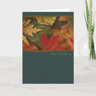 fallen leafs-Thanksgiving Holiday Card