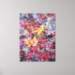 Fallen Leaves Abstract Canvas Print