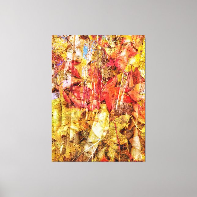 Fallen Leaves Abstract Canvas Print (Front)