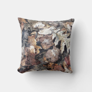 Fallen Leaves Autumn Winter Watercolor Art Cushion