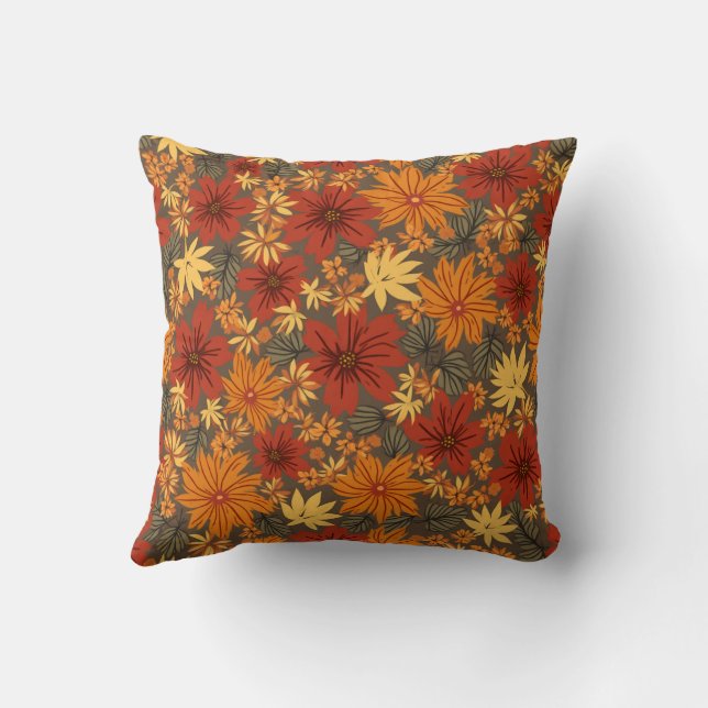 Fallen leaves filled with autumn scent cushion (Back)