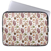 Fallen Leaves Rpt Pattern Fall Colours on White