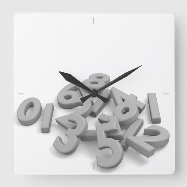 Fallen numbers Wall Clock (Front)
