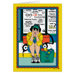 Fallen Off The Wagon_B_Greeting Card