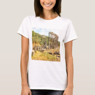 Fallen Ruins of Euromos, Turkiye Watercolor T-Shirt