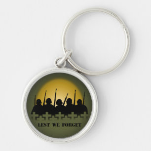 Fallen Soldiers Key Chain Lest We Forget War Hero