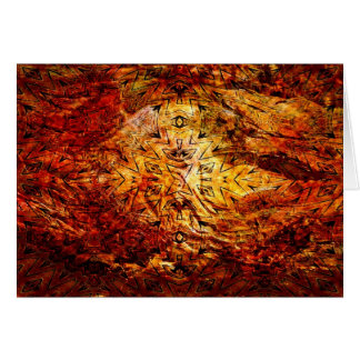 Fallen tree and fossil collage - Card