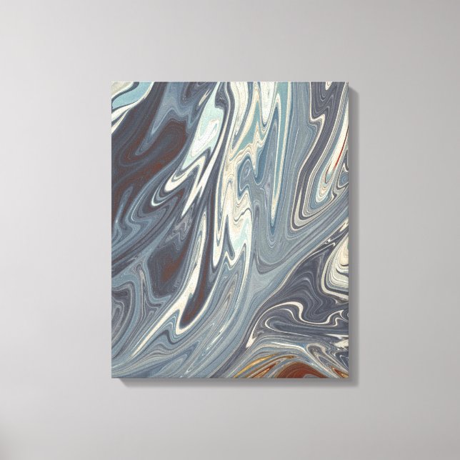 Fallen Waves Art | Best modern abstract painting Canvas Print (Front)