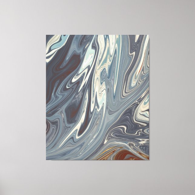 Fallen Waves Art | Best modern abstract painting Canvas Print (Front)