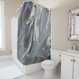 Fallen Waves Art Best modern abstract painting Shower Curtain