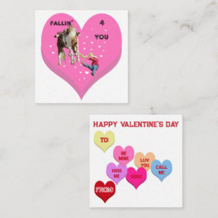 FALLIN' 4 YOU Valentine's Conversation Hearts Card