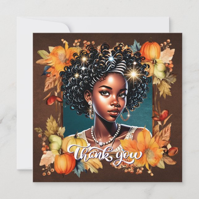 Fallin' for Fall Gorgeous Girl Gratitude Card (Front)