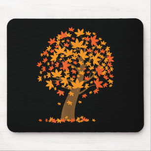 Falling Autumn Fall Leaves &amp; Forest Creator Au Mouse Mat
