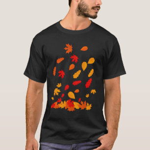 Falling Autumn Fall Leaves Cottagecore Autumn Fall T-Shirt