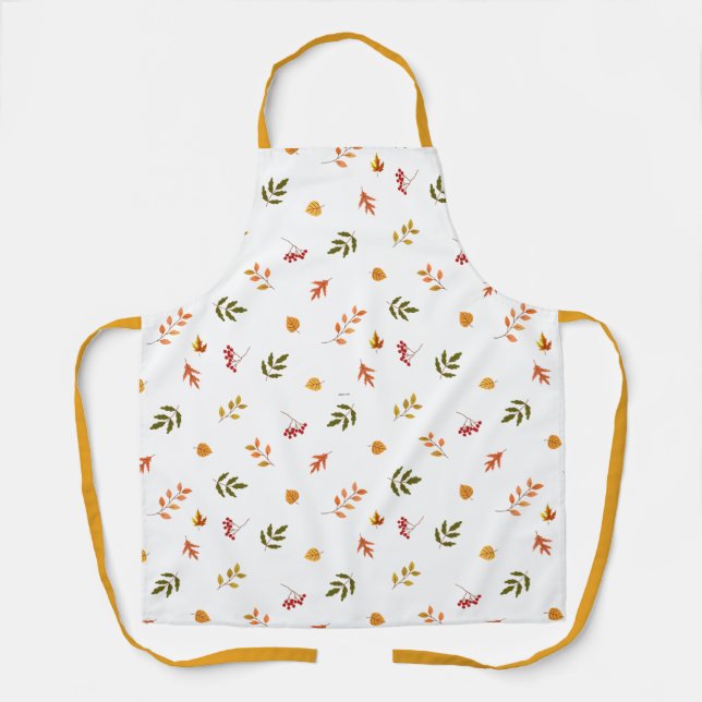 Falling Autumn Leaves Apron (Front)