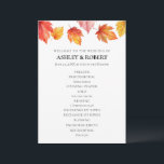 Falling Autumn Leaves Fall Wedding Ceremony Programme<br><div class="desc">Falling autumn leaves set this wedding stationery suite apart from the rest. You may customise all of the text. Coordinating items available.</div>