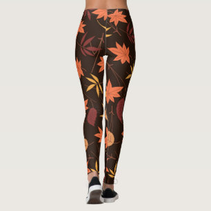 Falling Autumn Leaves Leggings