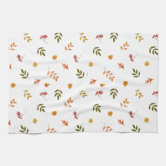 Falling Autumn Leaves Tea Towel
