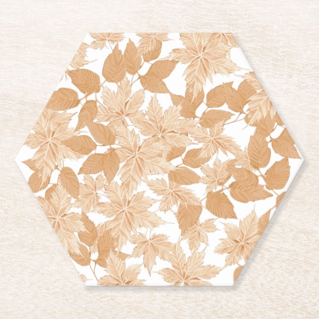 Falling Autumn Paper Coaster (Front)